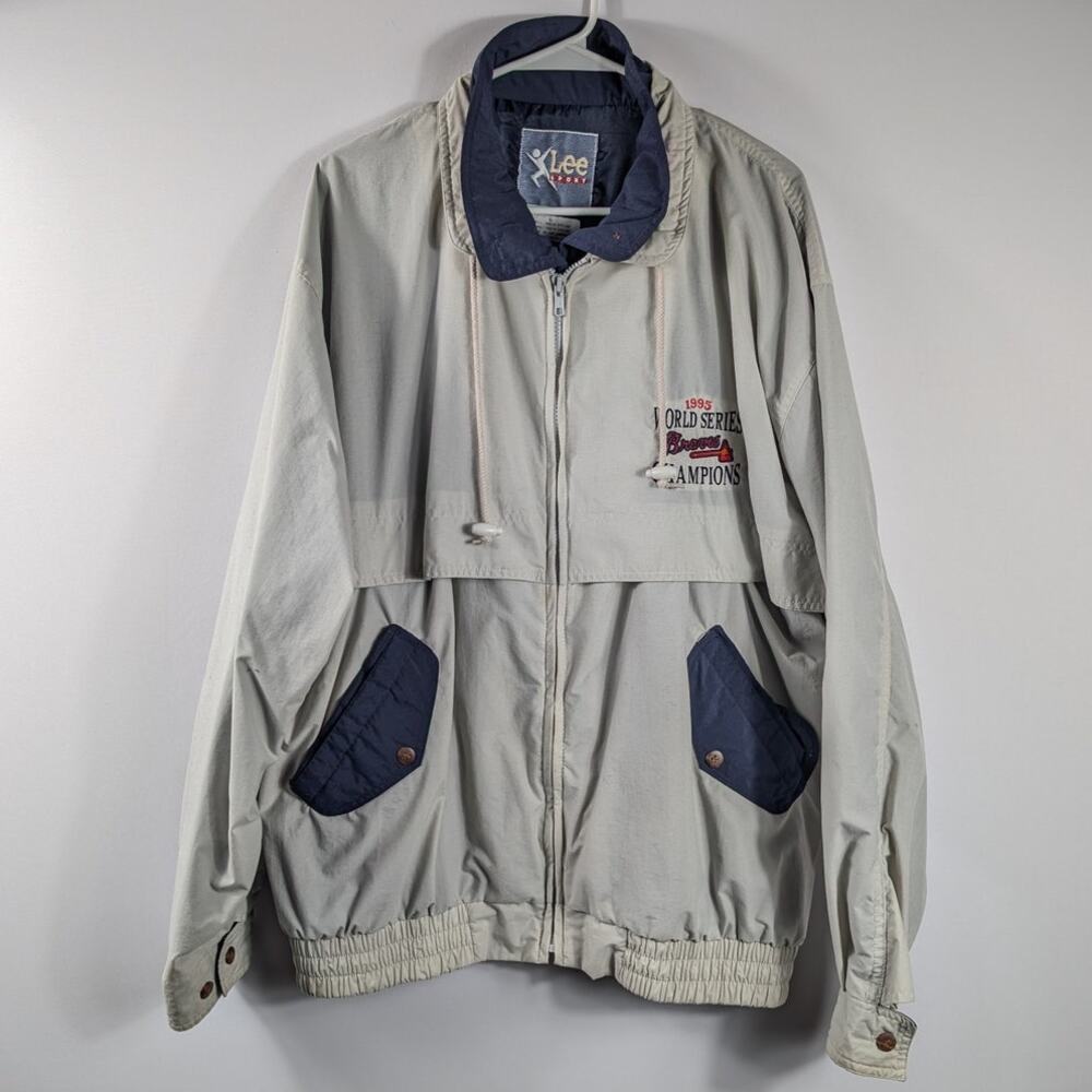 Vintage Lee Sport Atlanta Braves 1995 World Series Champions Mens L Jacket MLB
